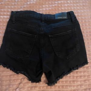 Black Jean Shorts